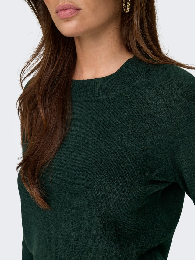 ONLY Rundhalspullover »ONLRICA LIFE L/S PULLOVER KNT NOOS« Materialmix, regular fit