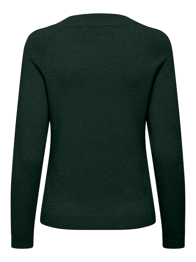 ONLY Rundhalspullover »ONLRICA LIFE L/S PULLOVER KNT NOOS« Materialmix, regular fit
