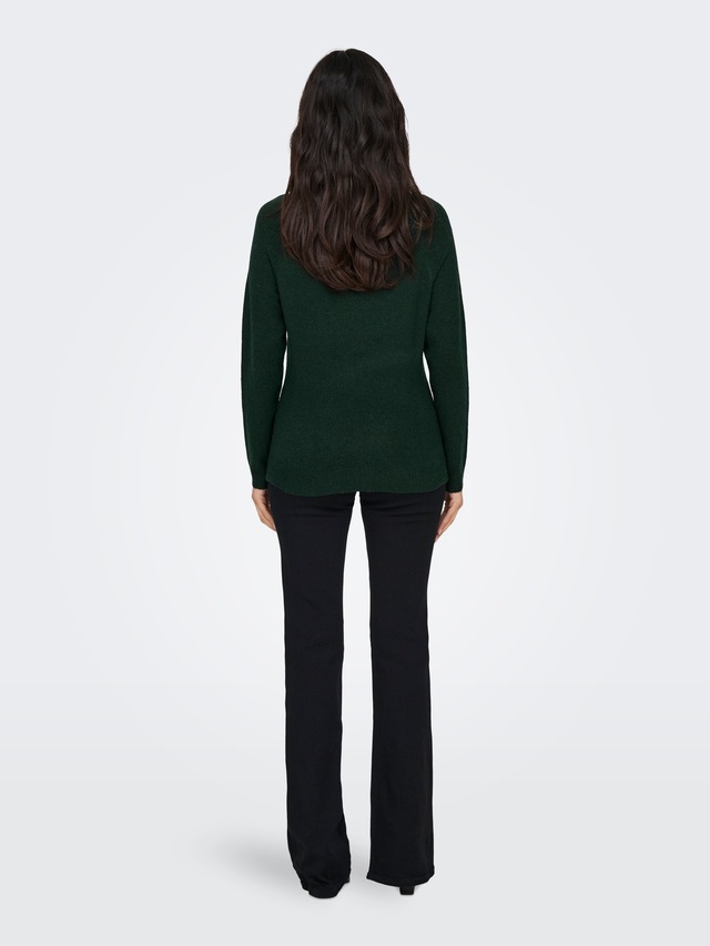 ONLY Rundhalspullover »ONLRICA LIFE L/S PULLOVER KNT NOOS« Materialmix, regular fit