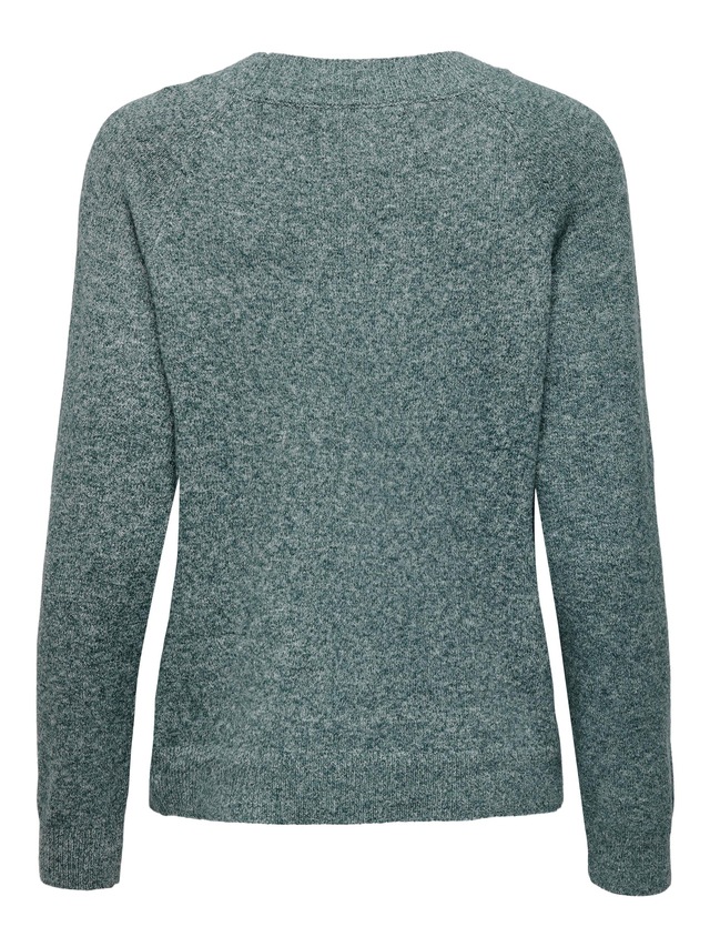 ONLY Rundhalspullover »ONLRICA LIFE L/S PULLOVER KNT NOOS« Materialmix, regular fit