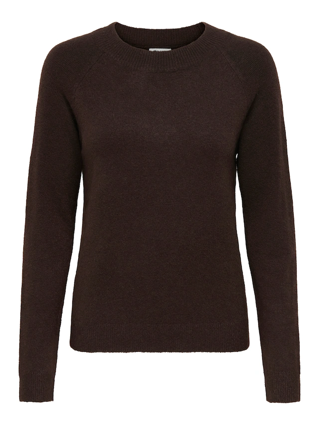ONLY Rundhalspullover »ONLRICA LIFE L/S PULLOVER KNT NOOS« Materialmix, regular fit