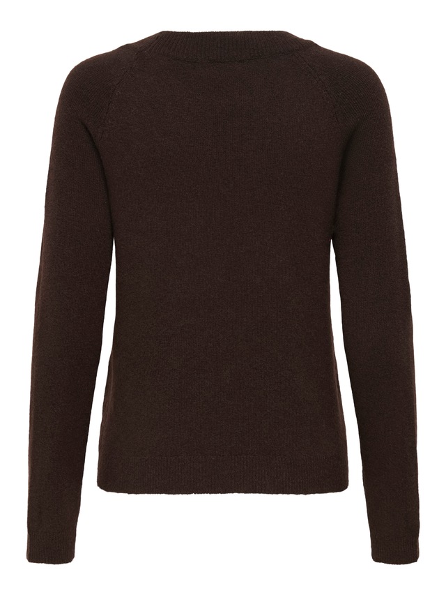 ONLY Rundhalspullover »ONLRICA LIFE L/S PULLOVER KNT NOOS« Materialmix, regular fit