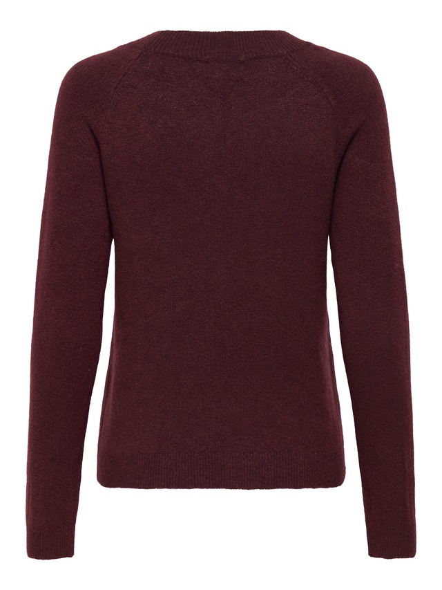 ONLY Rundhalspullover »ONLRICA LIFE L/S PULLOVER KNT NOOS« Materialmix, regular fit