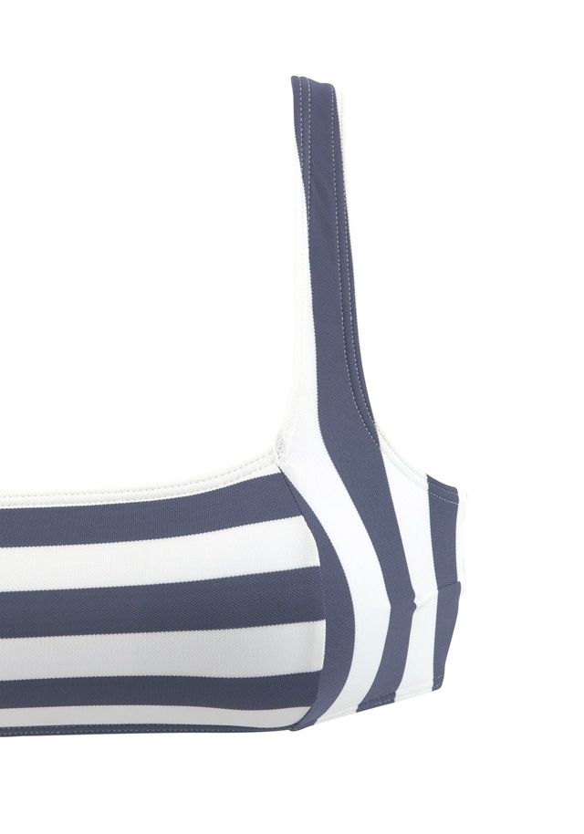 Venice Beach Bustier-Bikini mit gewebten Streifen
