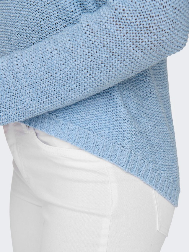 ONLY Strickpullover »ONLGEENA XO L/S PULLOVER KNT NOOS« Materialmix, regular fit