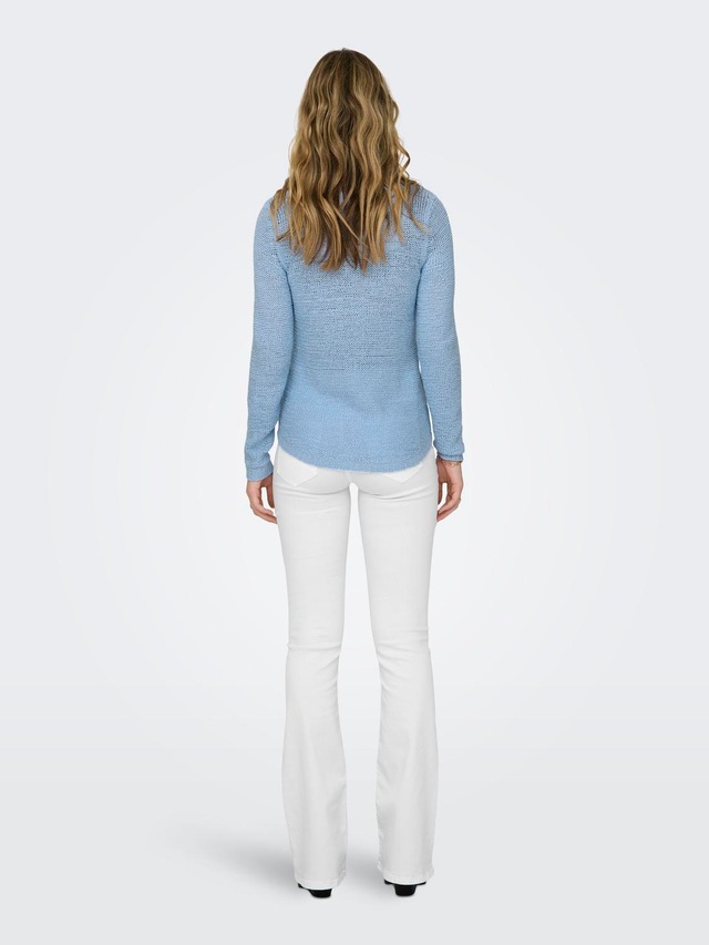 ONLY Strickpullover »ONLGEENA XO L/S PULLOVER KNT NOOS« Materialmix, regular fit
