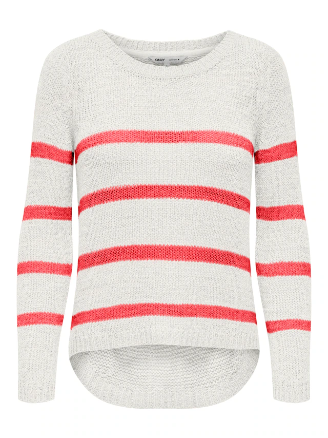 ONLY Strickpullover »ONLGEENA XO L/S PULLOVER KNT NOOS« Materialmix, regular fit