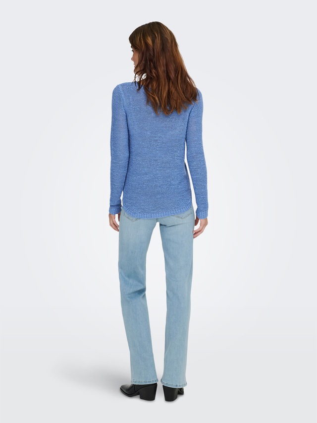 ONLY Strickpullover »ONLGEENA XO L/S PULLOVER KNT NOOS« Materialmix, regular fit