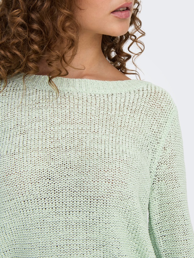 ONLY Strickpullover »ONLGEENA XO L/S PULLOVER KNT NOOS« Materialmix, regular fit
