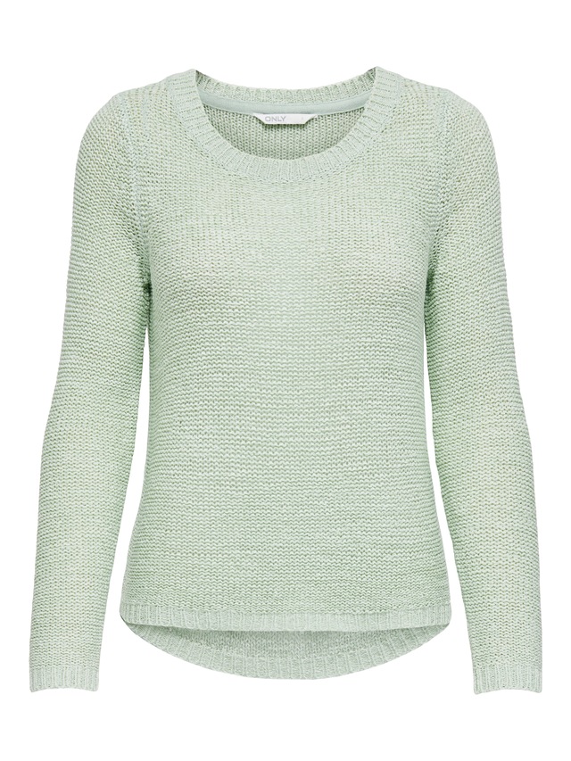 ONLY Strickpullover »ONLGEENA XO L/S PULLOVER KNT NOOS« Materialmix, regular fit
