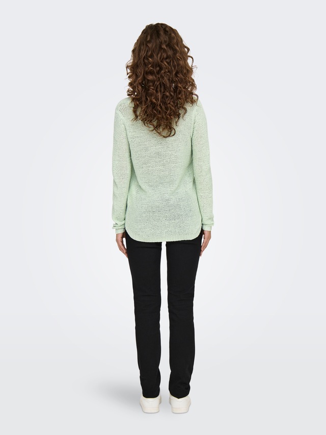 ONLY Strickpullover »ONLGEENA XO L/S PULLOVER KNT NOOS« Materialmix, regular fit