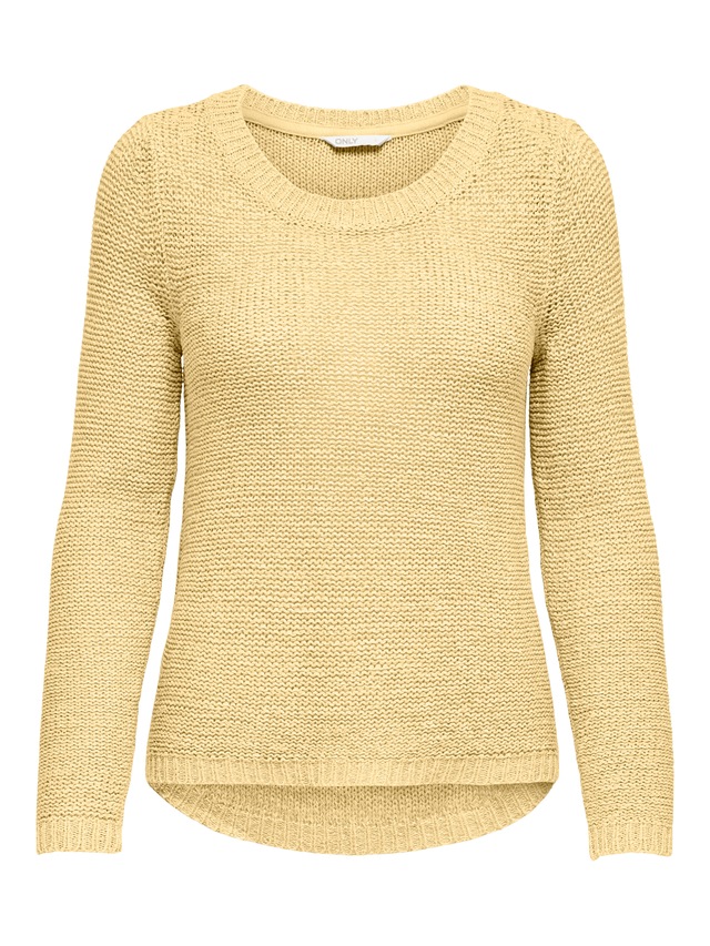 ONLY Strickpullover »ONLGEENA XO L/S PULLOVER KNT NOOS« Materialmix, regular fit