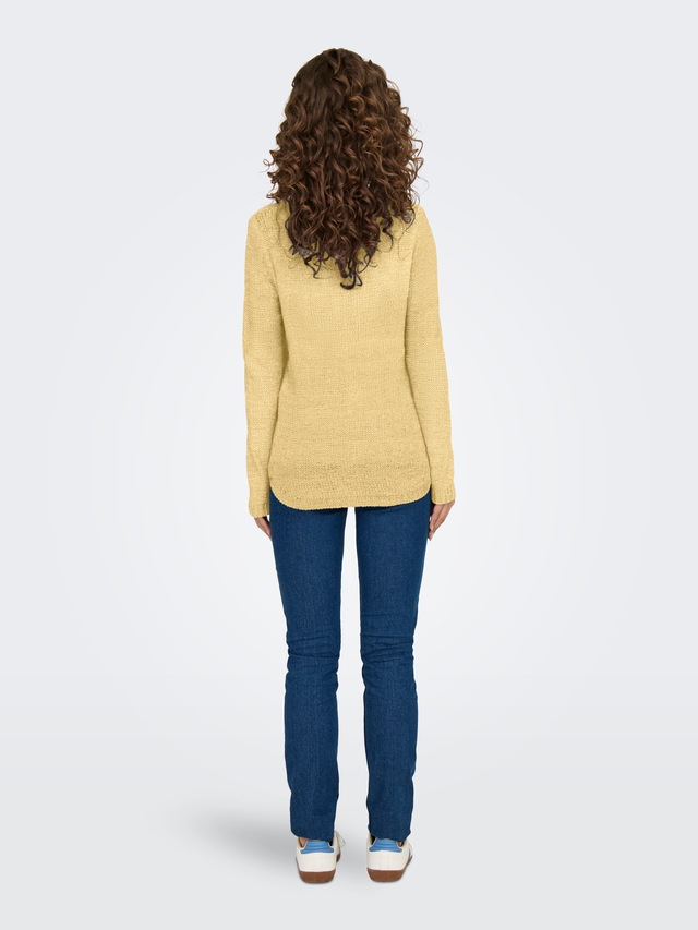 ONLY Strickpullover »ONLGEENA XO L/S PULLOVER KNT NOOS« Materialmix, regular fit