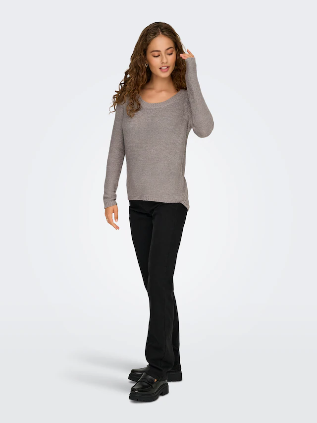ONLY Strickpullover »ONLGEENA XO L/S PULLOVER KNT NOOS« Materialmix, regular fit