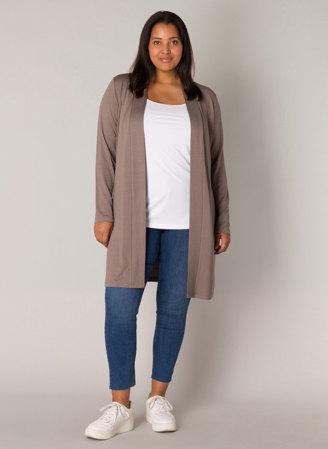 Base Level Curvy Longstrickjacke »Ayla Long« Große Größen