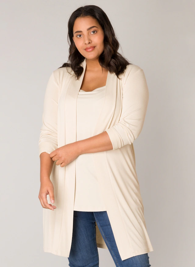 Base Level Curvy Longstrickjacke »Ayla Long« Große Größen