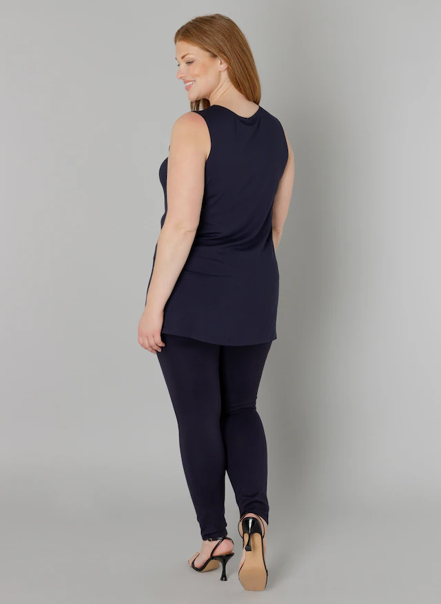 Base Level Curvy Trägertop Hüftbedeckender Schnitt mit Schlitzen am Saum