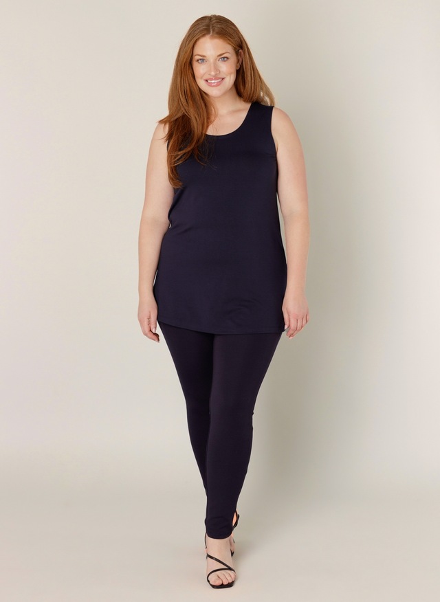 Base Level Curvy Trägertop Hüftbedeckender Schnitt mit Schlitzen am Saum