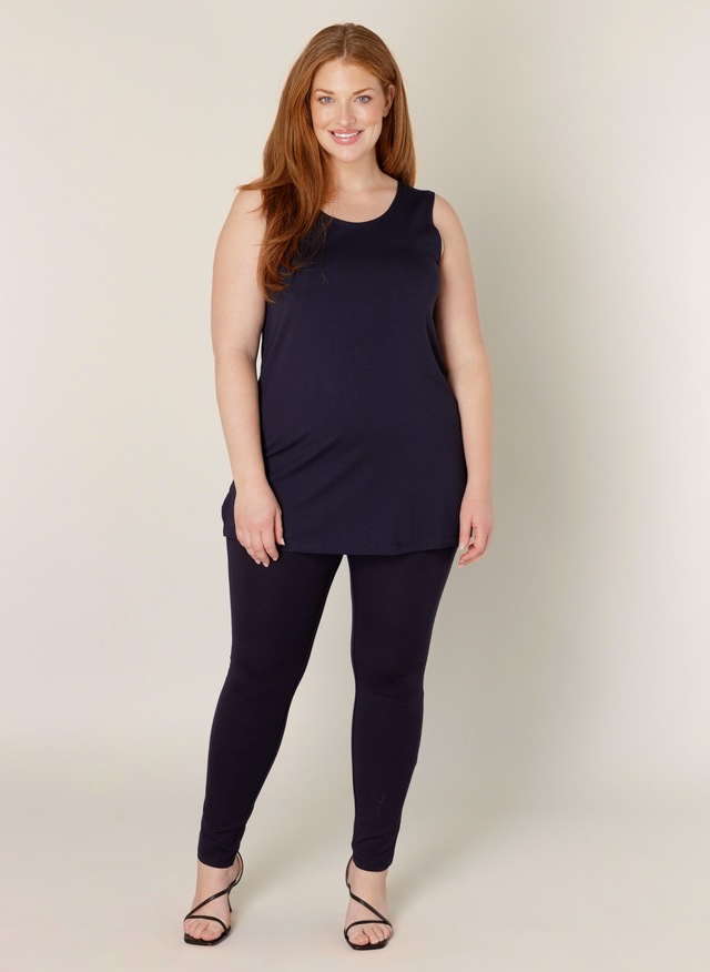 Base Level Curvy Trägertop Hüftbedeckender Schnitt mit Schlitzen am Saum