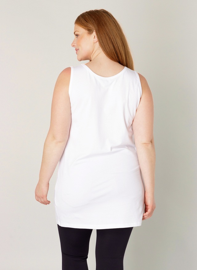 Base Level Curvy Trägertop Hüftbedeckender Schnitt mit Schlitzen am Saum