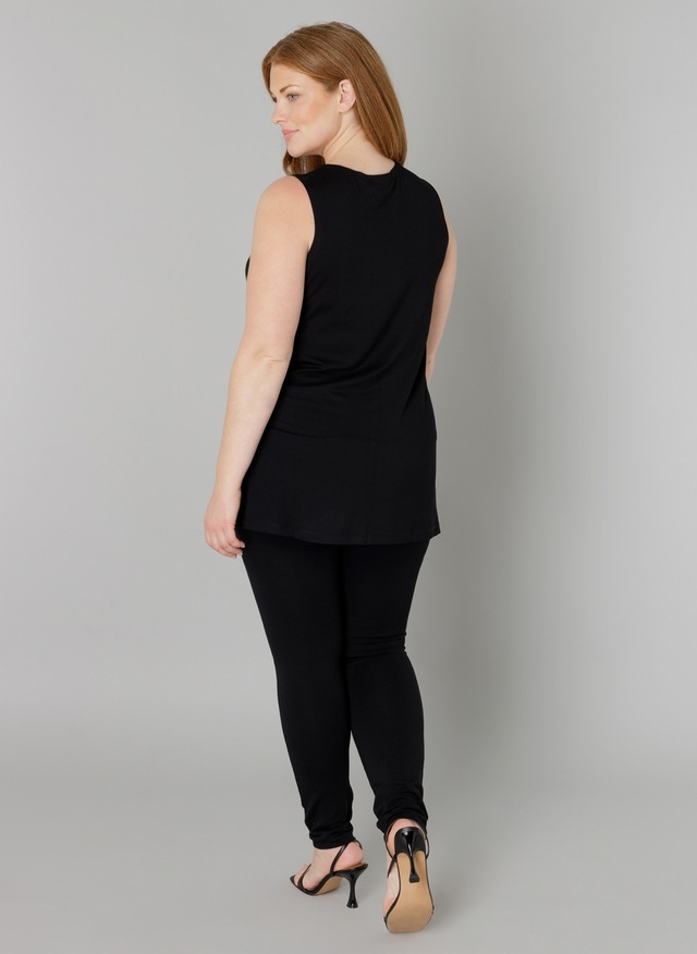 Base Level Curvy Trägertop Hüftbedeckender Schnitt mit Schlitzen am Saum
