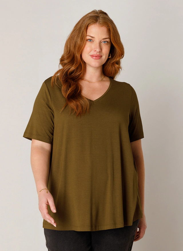 Base Level Curvy T-Shirt »Alba« Große Größen
