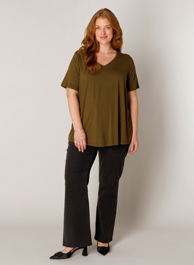 Base Level Curvy T-Shirt »Alba« Große Größen