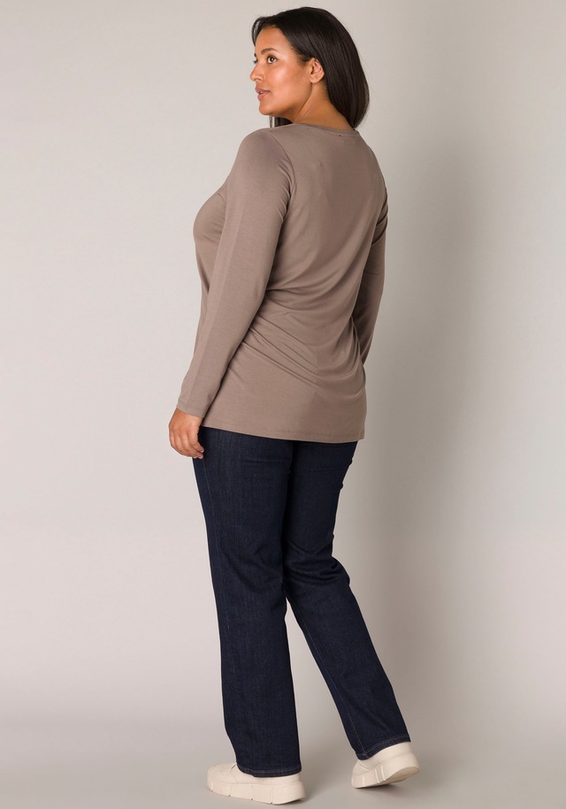Base Level Curvy Langarmshirt »Alize« Weiche, leicht glänzende Qualität