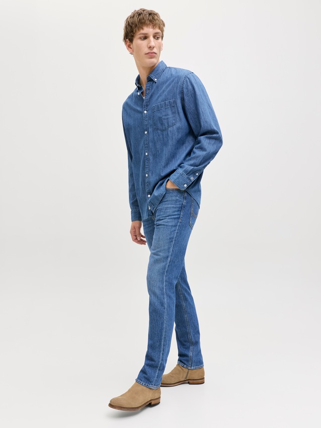 Jack & Jones »JJICLARK im Used-Look, Stretchkomfort und niedrige Leibhöhe« Baumwollmischung, regular fit