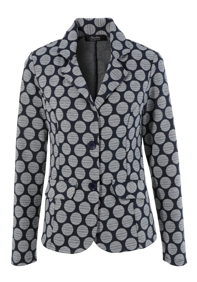 Aniston SELECTED Jerseyblazer mit gestreiften Punkten
