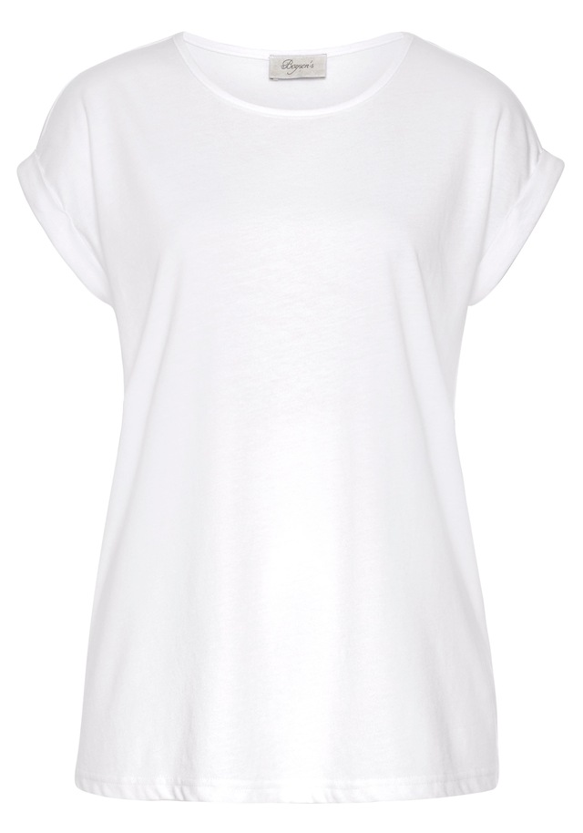 Boysen's T-Shirt »im Basic-Stil, weicher Baumwoll-Jersey, viele Farben und Größen« Packung, 4er-Pack, figurumspielende Passform, Rundhalsausschnitt