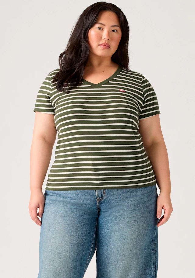 Levi's® Plus Kurzarmshirt »V NECK TEE« Gerade geschnittene Passform