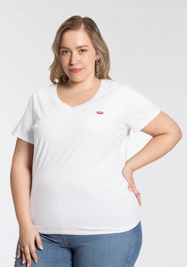 Levi's® Plus V-Shirt »V NECK TEE« Figurumspielende Passform