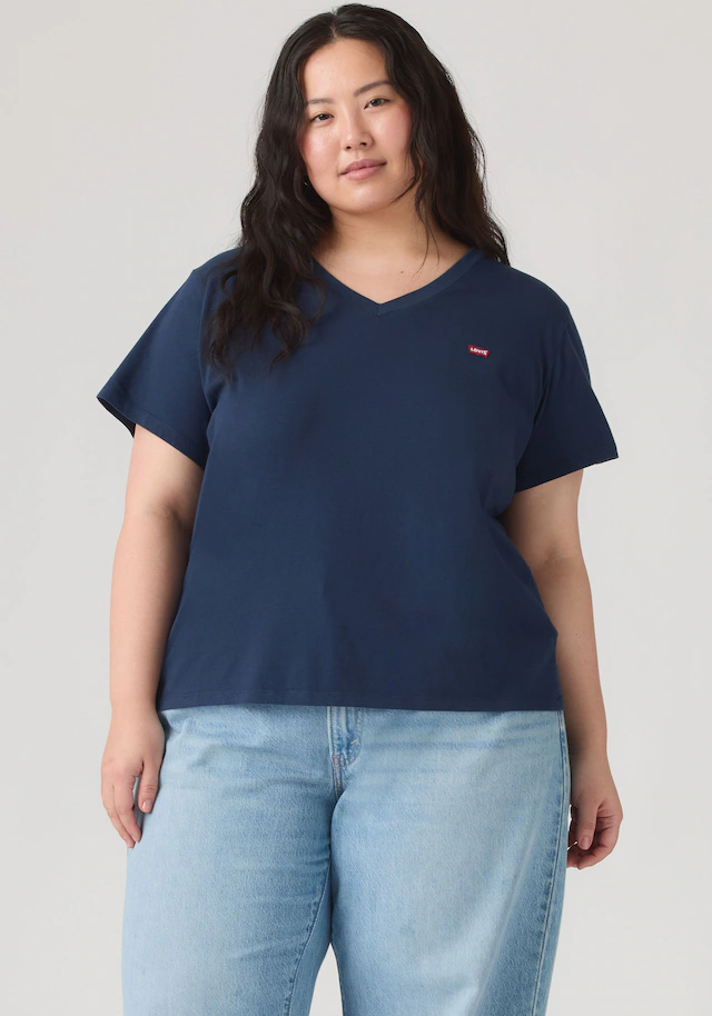 Levi's® Plus V-Shirt »V NECK TEE« Figurumspielende Passform
