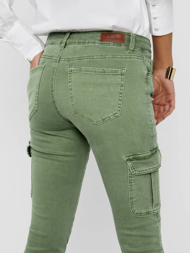 ONLY Cargohose »ONLMISSOURI REG ANK CARGO PNT NOOS« mit Stretchsäumen
