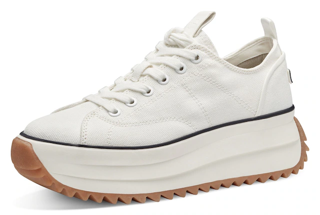 Tamaris Plateausneaker »Milena« Freizeitschuh, Halbschuh, Schnürschuh in veganer Verarbeitung