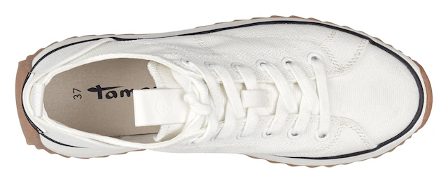 Tamaris Plateausneaker »Milena« Freizeitschuh, Halbschuh, Schnürschuh in veganer Verarbeitung