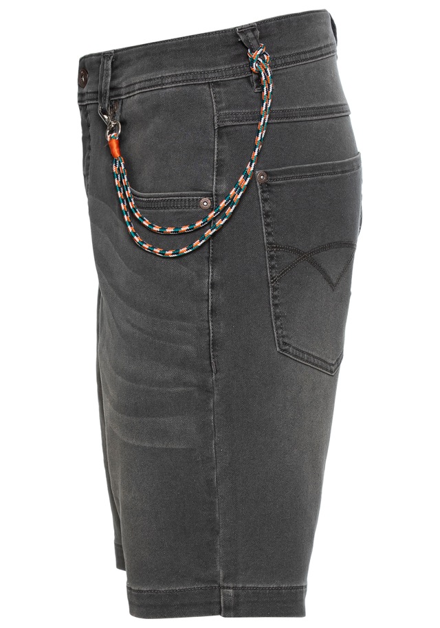 Bruno Banani Jeansshorts Set, mit Band, 2 tlg. bequemer Sitz, gerade Beinform, mit praktischen Taschen