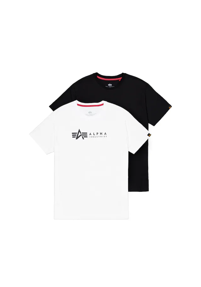 Alpha Industries Rundhalsshirt »Label T 2 Pack« Packung, 2er-Pack, 2 Stk.