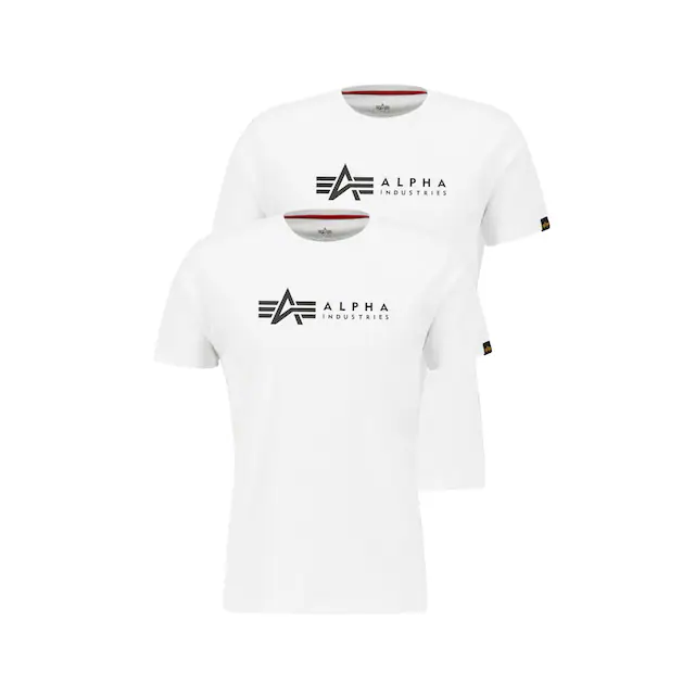 Alpha Industries Rundhalsshirt »Label T 2 Pack« Packung, 2er-Pack, 2 Stk.