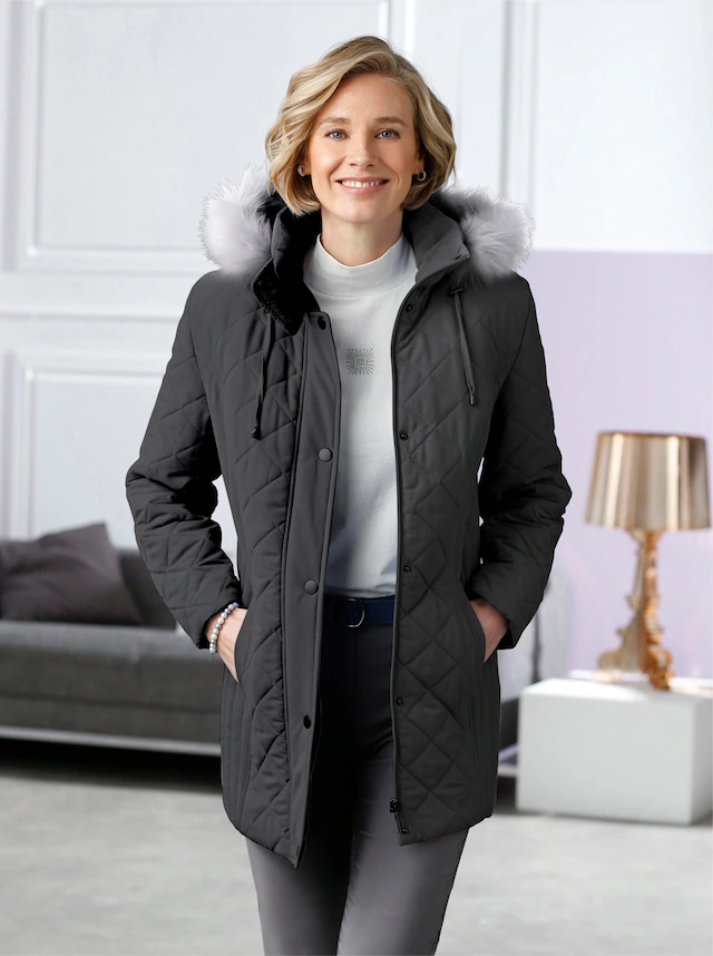 Classic Basics Steppjacke mit Kapuze