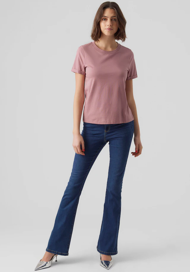 Vero Moda Kurzarmshirt »VMPAULA S/S T-SHIRT NOOS« Baumwolle, regular fit