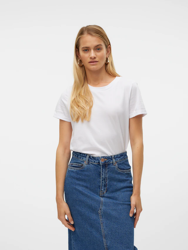 Vero Moda Kurzarmshirt »VMPAULA S/S T-SHIRT NOOS« Baumwolle, regular fit