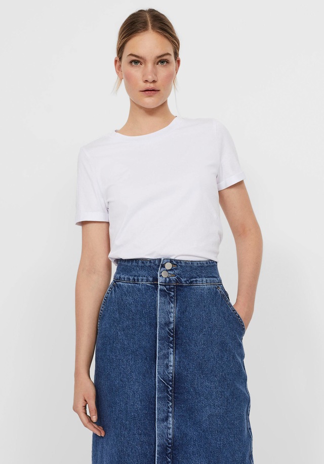 Vero Moda Kurzarmshirt »VMPAULA S/S T-SHIRT NOOS« Baumwolle, regular fit