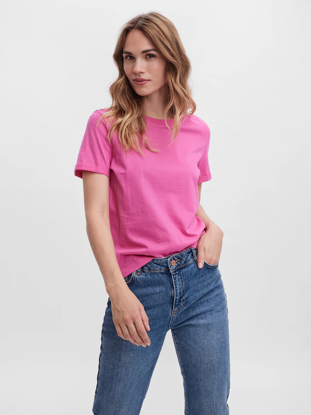 Vero Moda Kurzarmshirt »VMPAULA S/S T-SHIRT NOOS« Baumwolle, regular fit