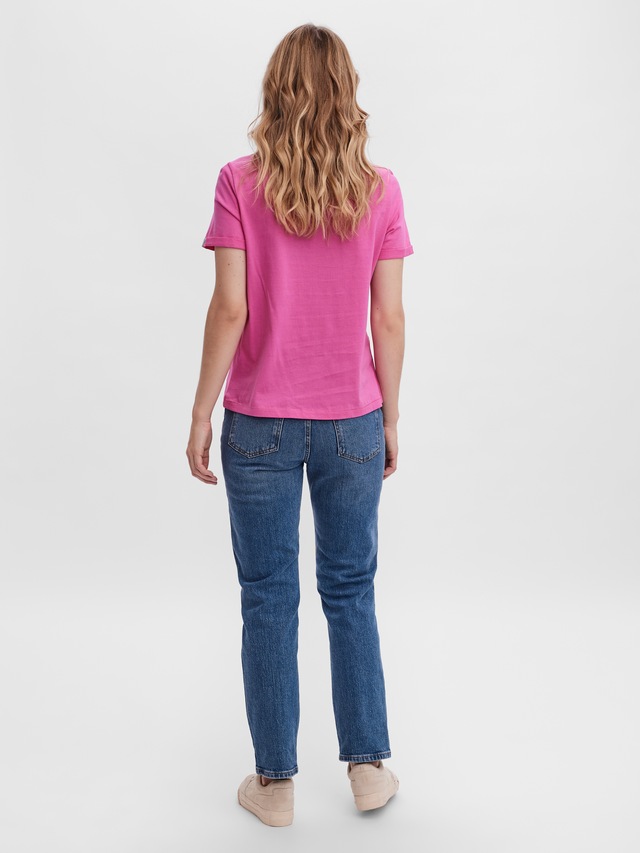 Vero Moda Kurzarmshirt »VMPAULA S/S T-SHIRT NOOS« Baumwolle, regular fit