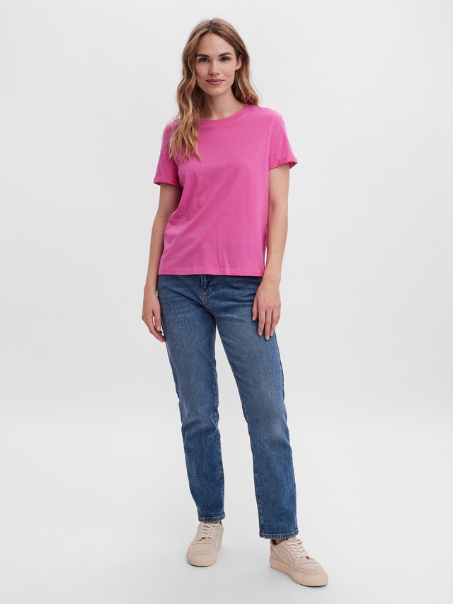 Vero Moda Kurzarmshirt »VMPAULA S/S T-SHIRT NOOS« Baumwolle, regular fit