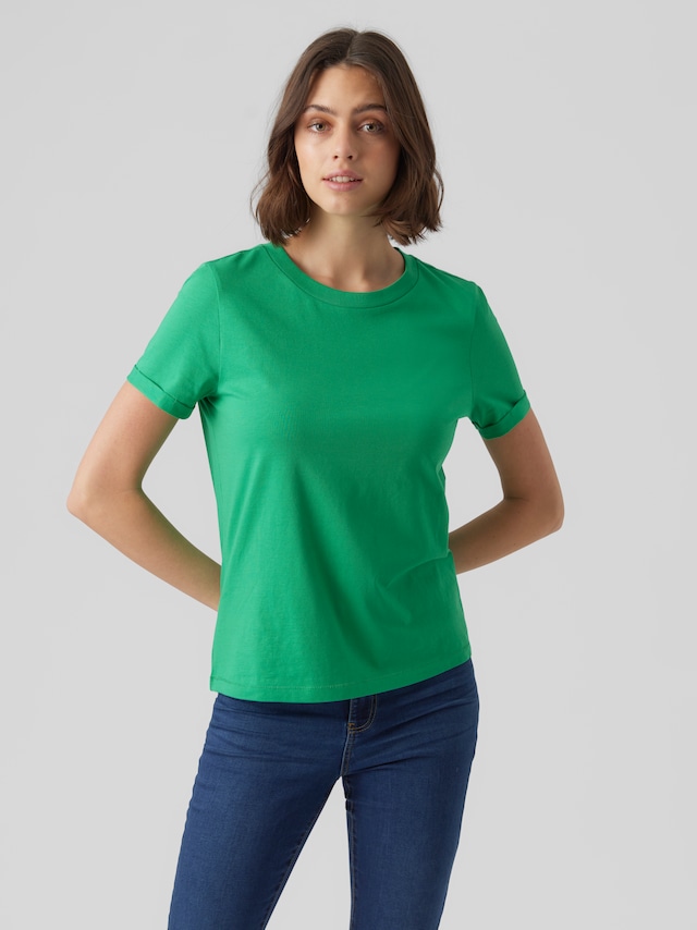 Vero Moda Kurzarmshirt »VMPAULA S/S T-SHIRT NOOS« Baumwolle, regular fit