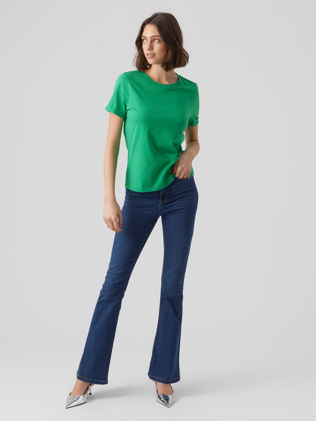 Vero Moda Kurzarmshirt »VMPAULA S/S T-SHIRT NOOS« Baumwolle, regular fit