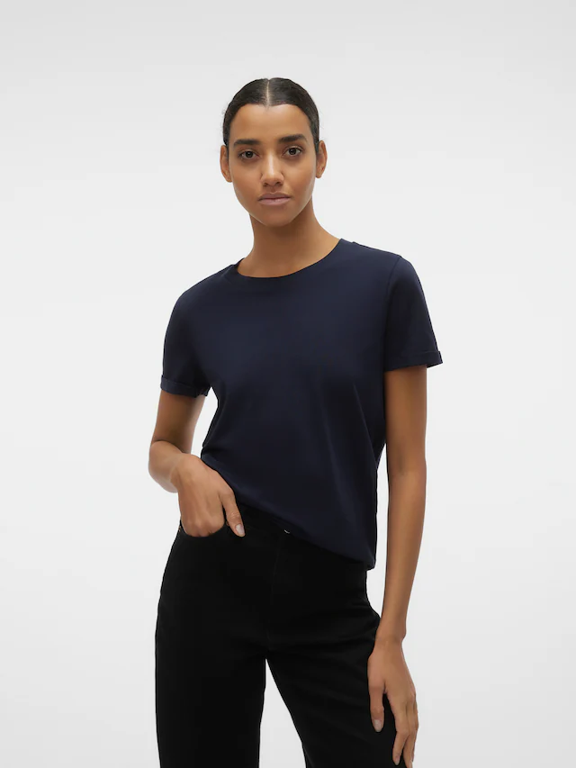 Vero Moda Kurzarmshirt »VMPAULA S/S T-SHIRT NOOS« Baumwolle, regular fit